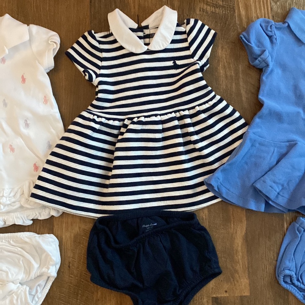 Ralph Lauren Baby Girl Dresses 3 months. Lot of 3. Like new! - Picture 3 of 4